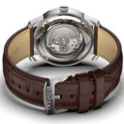 Oceaneva OceanTrek GMT 200m Automatic Gray Brown - Watches.com - OTGRY200M34NH - Brown strap