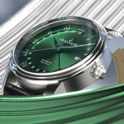 Oceaneva OceanTrek GMT 200m Automatic Green Black - Watches.com - OTGR200M34NH - Black Strap