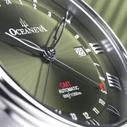 Oceaneva OceanTrek GMT 200m Automatic Olive Black - Watches.com - OTOD200M34NH - black strap