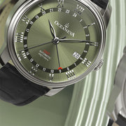 Oceaneva OceanTrek GMT 200m Automatic Olive Black - Watches.com - OTOD200M34NH - black strap