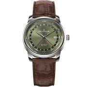 Oceaneva OceanTrek GMT 200m Automatic Olive Brown - Watches.com - OTOD200M34NH - brown strap