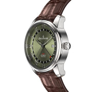 Oceaneva OceanTrek GMT 200m Automatic Olive Brown - Watches.com - OTOD200M34NH - brown strap