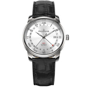 Oceaneva OceanTrek GMT 200m Automatic Silver Black - Watches.com - OTSV200M34NH - Black strap