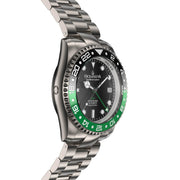 Oceaneva Titanium Deep Marine Explorer GMT Automatic 1250M Black Green - Watches.com - BK.GR.NHCR.BK.GMT.TT