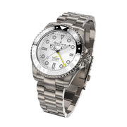 Oceaneva Titanium Deep Marine Explorer GMT Automatic 1250M White Black - Watches.com - WH.BK.NHCR.WH.GMT.TT