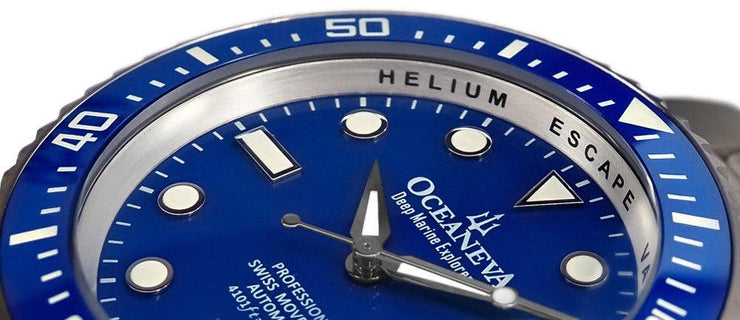 Oceaneva Titanium Deep Marine Explorer II Automatic 1250M All Blue Limited Edition - Watches.com - BLII200BLTT