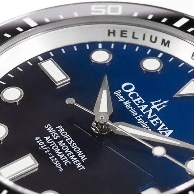 Oceaneva Titanium Deep Marine Explorer II Automatic 1250M Blue Black - Watches.com - BKIIHBLBTT