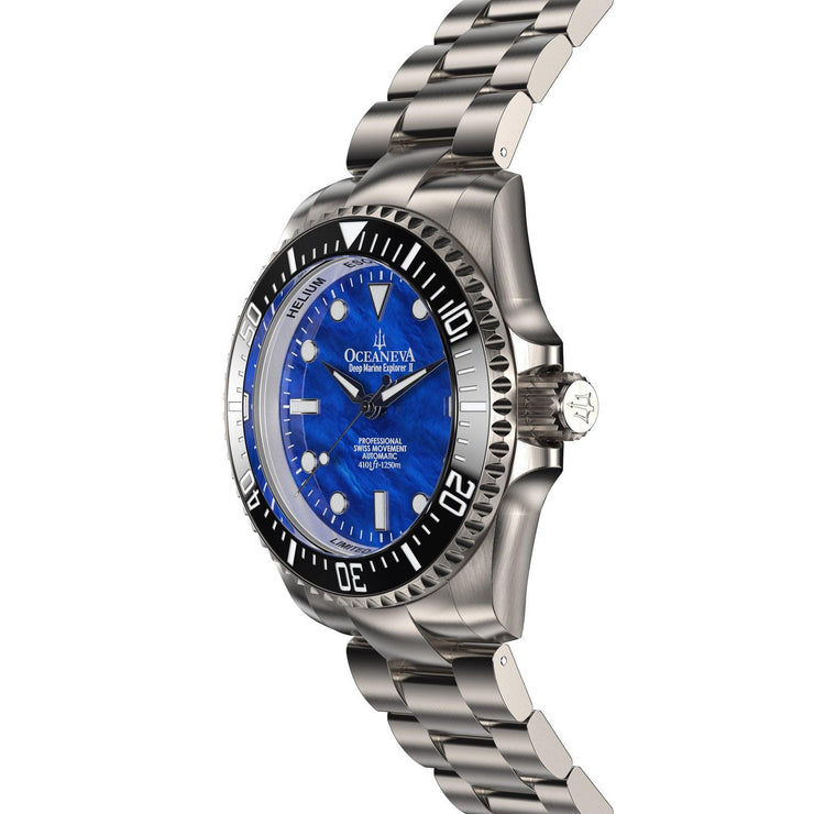 Oceaneva Titanium Deep Marine Explorer II Automatic Blue Limited Edition - Watches.com - BKII200BLMOPTT