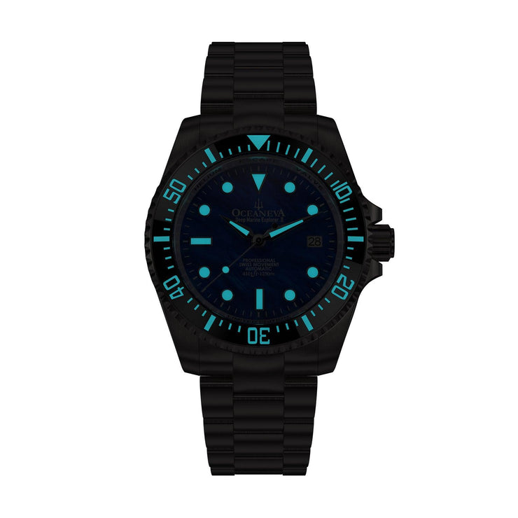 Oceaneva Titanium Deep Marine Explorer II Automatic Blue Limited Edition - Watches.com - BKII200BLMOPTT