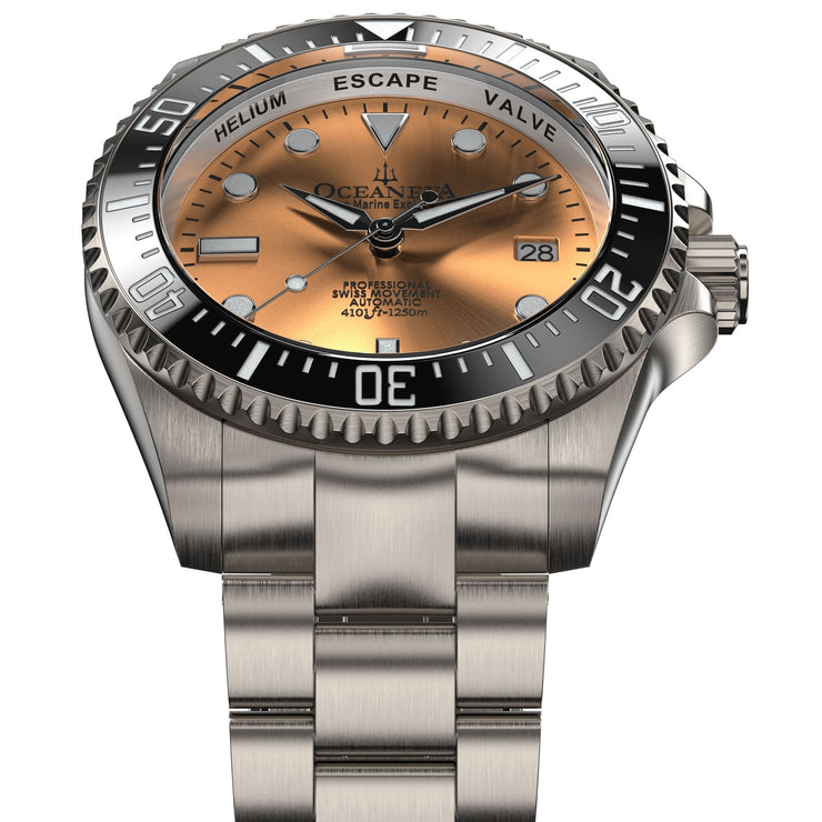 Oceaneva Titanium Deep Marine Explorer II Automatic Copper Limited Edition - Watches.com - BKII200SLSTT