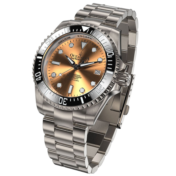 Oceaneva Titanium Deep Marine Explorer II Automatic Copper Limited Edition - Watches.com - BKII200SLSTT