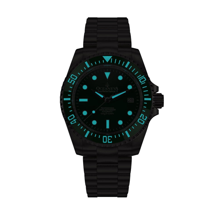 Oceaneva Titanium Deep Marine Explorer II Automatic Green Limited Edition - Watches.com - GRII200GRTT