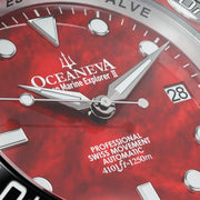 Oceaneva Titanium Deep Marine Explorer II Automatic Red Limited Edition - Watches.com - BKII200RDMOPTT