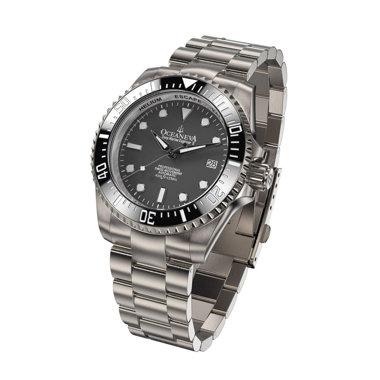 Oceaneva Titanium Deep Marine Explorer II Pro Diver Gray Limited Edition - Watches.com - BKII200GMGTT