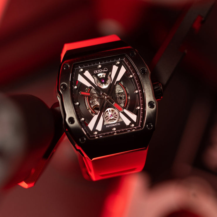 Olto - 8 Explore - X Skeleton Automatic Red - Watches.com - V2 - 3314 - S14