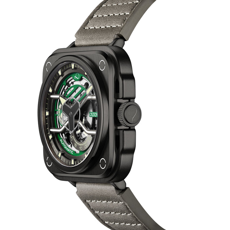 Olto - 8 Iron - Ex Skeleton Automatic Green - Watches.com - G2 - S272 - L2