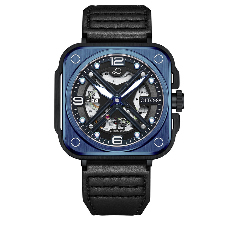 Olto - 8 Iron - X Skeleton Automatic Blue - Watches.com - G1 - S636 - L3