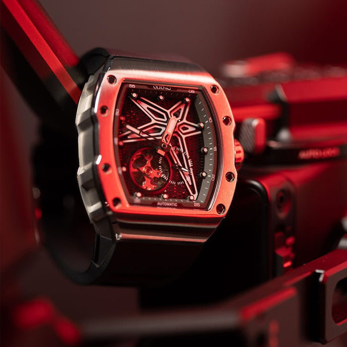 Olto-8 Reef Skeleton Automatic Silver angled shot picture