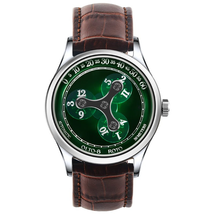 Olto - 8 Roto Wandering Hour Automatic Jade Green - Watches.com - V4 - 1818 - L07