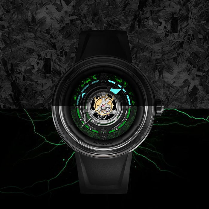 Peacock Black Hole Tourbillon Black angled shot picture