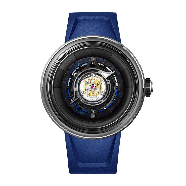 Peacock Black Hole Tourbillon Blue - Watches.com - PBG0101.02