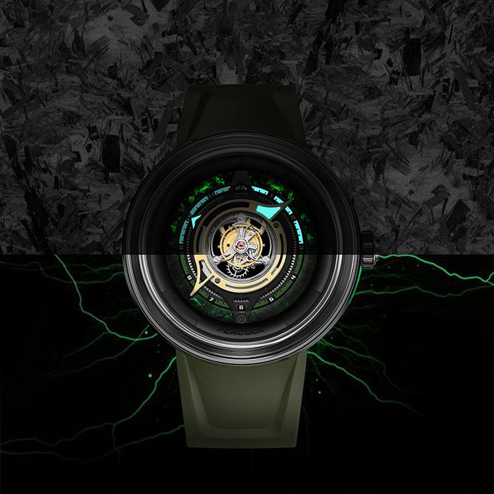 Peacock Black Hole Tourbillon Green angled shot picture