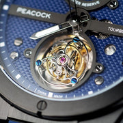 Peacock Climber Tourbillon Automatic Blue Black - Watches.com - P509 - 5