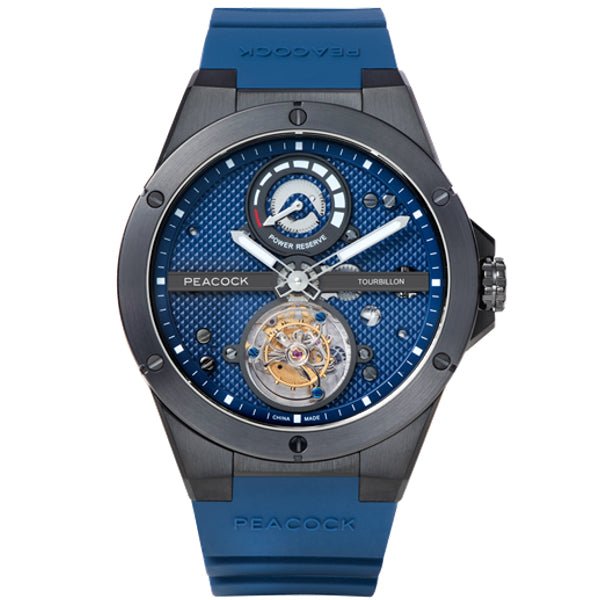 Peacock Climber Tourbillon Automatic Blue Black - Watches.com - P509 - 5