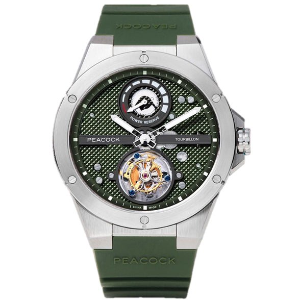 Peacock Climber Tourbillon Automatic Steel Army - Watches.com - P509 - 8