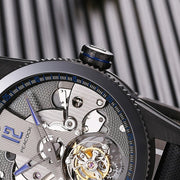 Peacock Pathfinder Carbon Fiber Tourbillon Blue Black - Watches.com - P501 - 4 - Blue - Black