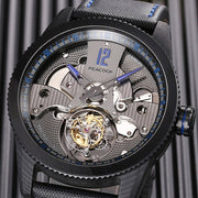 Peacock Pathfinder Carbon Fiber Tourbillon Blue Black - Watches.com - P501 - 4 - Blue - Black