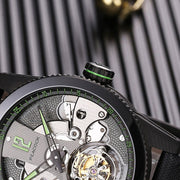 Peacock Pathfinder Carbon Fiber Tourbillon Green Black - Watches.com - P501 - 4 - Green