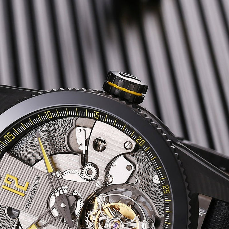 Peacock Pathfinder Carbon Fiber Tourbillon Yellow Black - Watches.com - P501 - 4 - Yellow