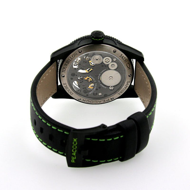 Peacock Pathfinder Double Tourbillon Black Green - Watches.com - P531 - 4 - Green