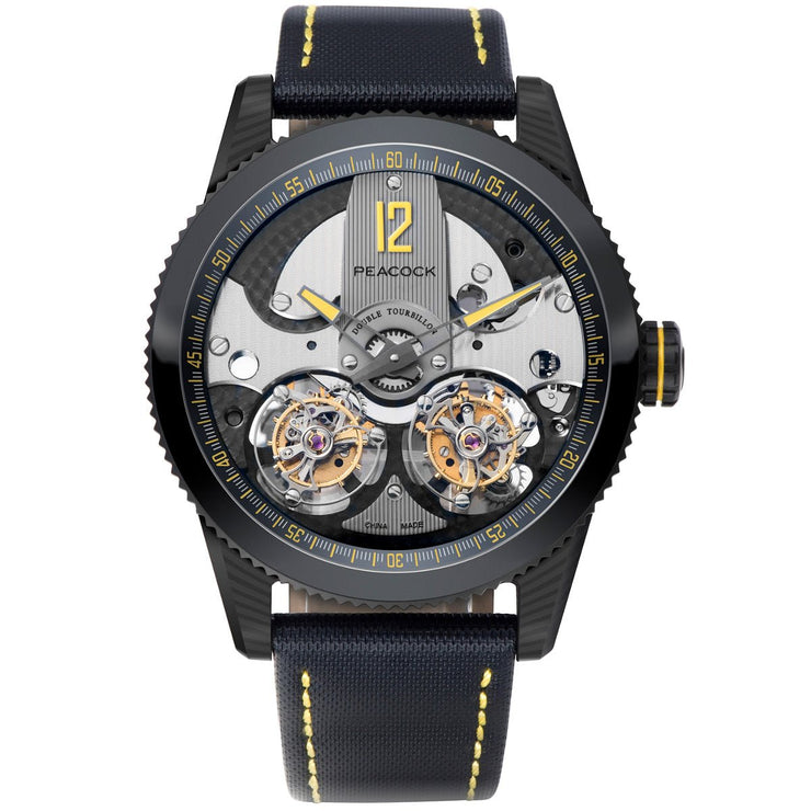 Peacock Pathfinder Double Tourbillon Black Yellow - Watches.com - P531 - 4 - Yellow