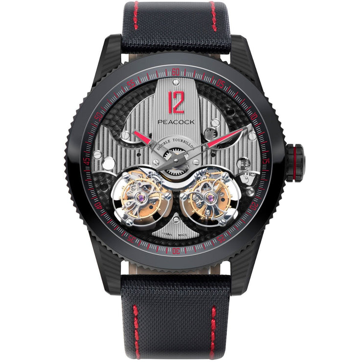 Peacock Pathfinder Double Tourbillon Gray Red - Watches.com - P531 - 4 - Red