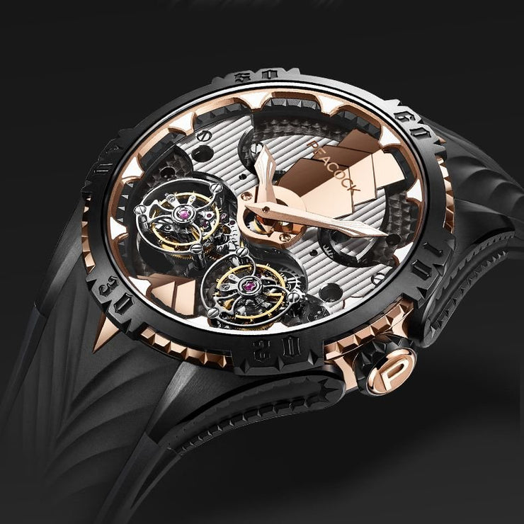 Peacock Plume Monarch Double Tourbillon Rose Gold - Watches.com - PAG0101