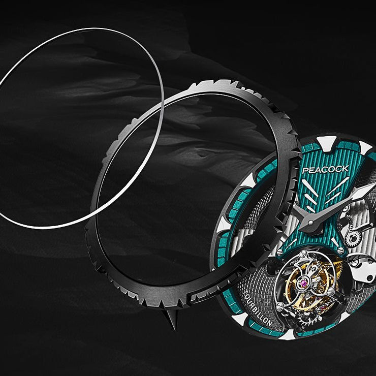 Peacock Plume Warrior Tourbillon Green - Watches.com - PAG0102 - Green