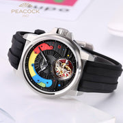 Peacock Time Color Tourbillon Black - Watches.com - P506 - 1 - Black