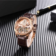 Peacock Witness Double Tourbillon 18K Rose Gold Brown - Watches.com - P531 - 1