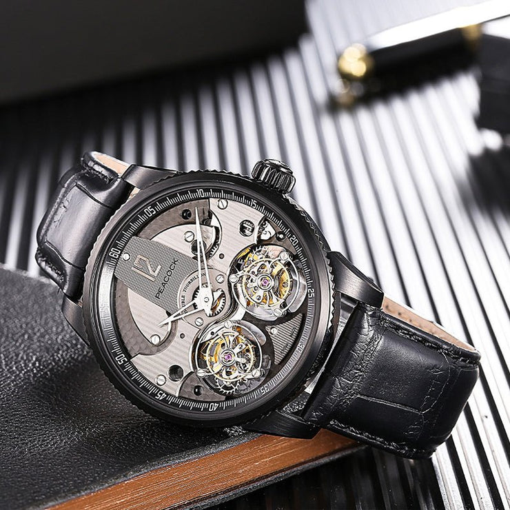 Peacock Witness Double Tourbillon Gunmetal - Watches.com - P531 - 2