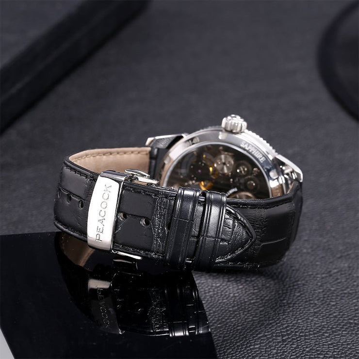 Peacock Witness Double Tourbillon Silver Steel - Watches.com - P531 - 3