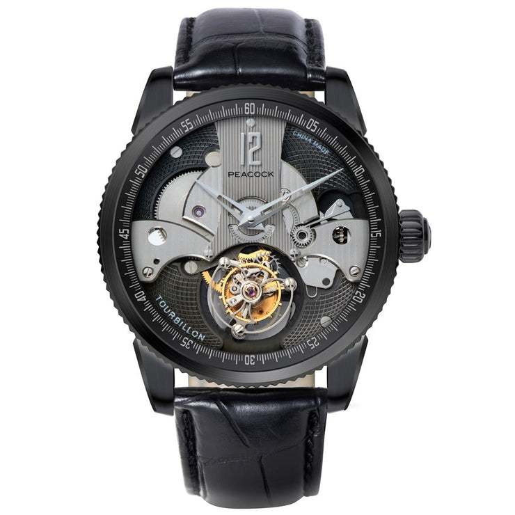 Peacock Witness Tourbillon Black IP - Watches.com - P501T - 2