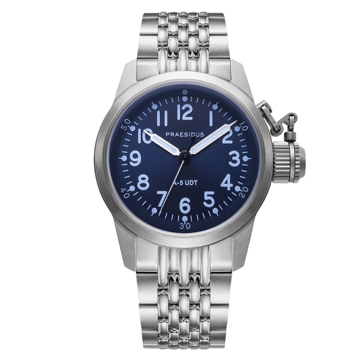 Praesidus A - 5 UDT Automatic Blue Sunray - Watches.com - P - 38 - UDT - BLRSG