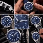 Praesidus A - 5 UDT Automatic Blue Sunray - Watches.com - P - 38 - UDT - BLRSG