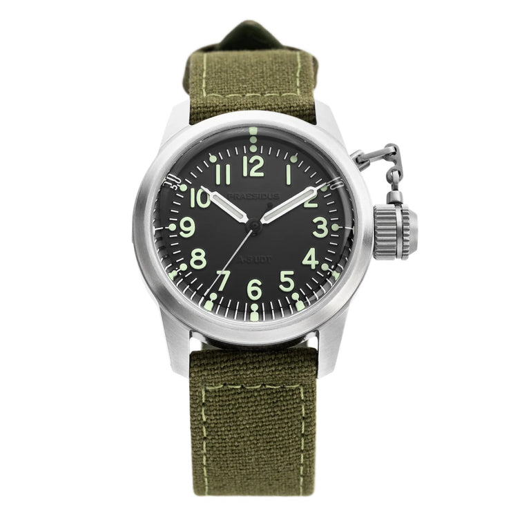 Praesidus A - 5 UDT Automatic Green Canvas - Watches.com - P - 38 - UDT - GRSG