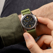 Praesidus PAC - 76 Chronograph Black Green NATO - Watches.com - P - 38 - P76 - MB - GRNK1