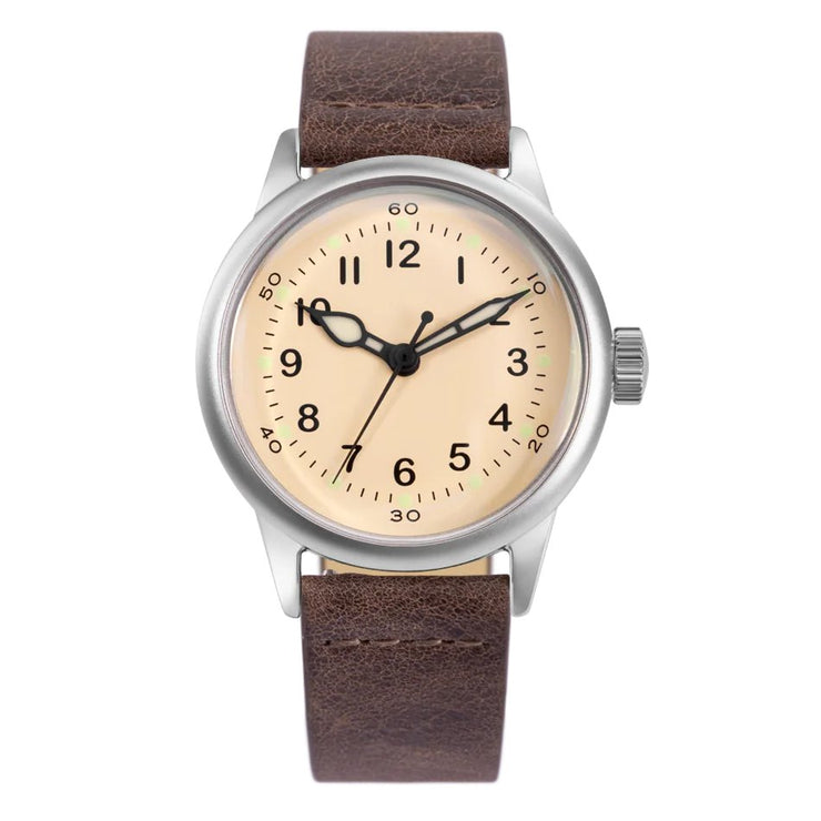 Praesidus Service Watch Leather White - Watches.com - P - 38 - MIC - D