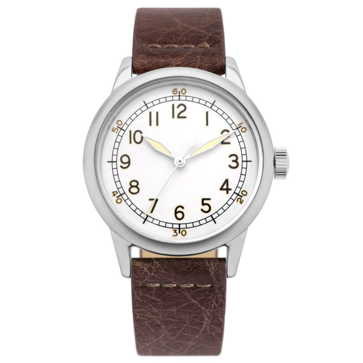 Praesidus Spec 2 Ameriquartz Patina Leather White - Watches.com - PV2 - 32 - MIC - DBRK1