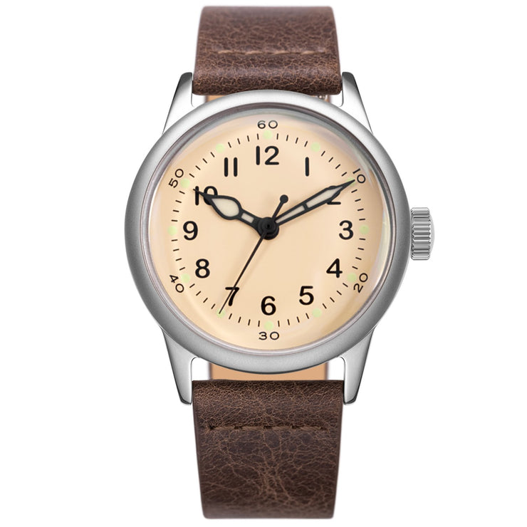 Praesidus Tom Rice Leather Automatic Cream - Watches.com - P - 38 - MIC - DBRSG